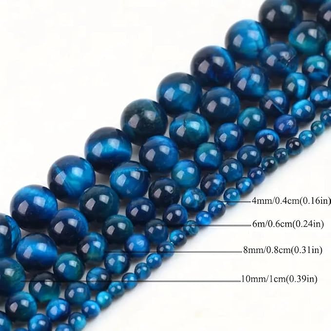 Zenkeeper About 180 Pcs Lake Blue Tiger Eyes Beads - Image 7