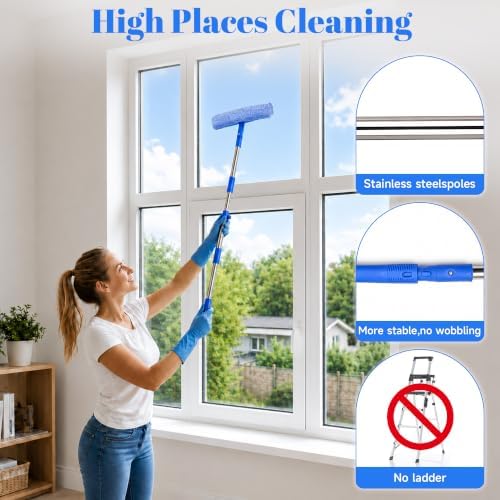 Window Cleaning Kit with Extension Pole - Image 3