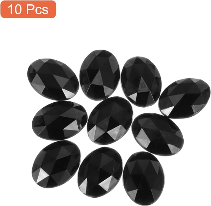 MECCANIXITY 10Pcs Acrylic Oval Gems 30x40 mm Flat Back Artificial Rhinestones - Image 3