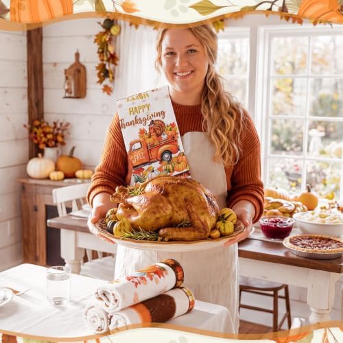 Redbaker 6 Pcs Thanksgiving Kitchen Towels, Turkey Pumpkin Funny Dish Towel - Image 4