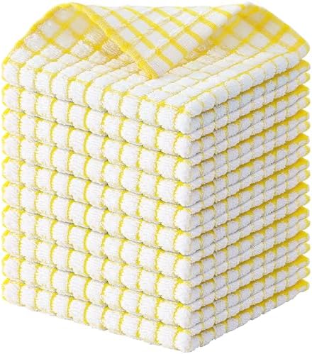 Kitinjoy Cotton 10 Pack Terry Kitchen Dish Cloths by Kitinjoy