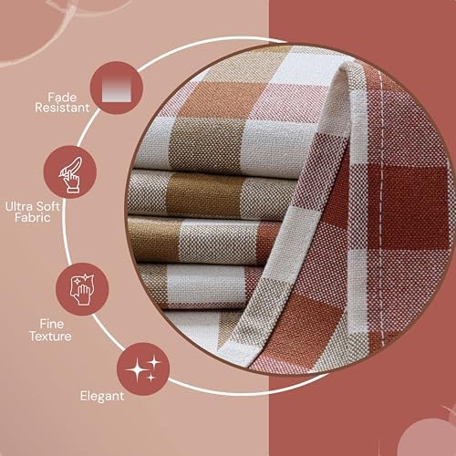 Multi Checkered Dish Towels 12 Pack, 18x26 Inches, 100% Cotton Kitchen Cloths - Image 6