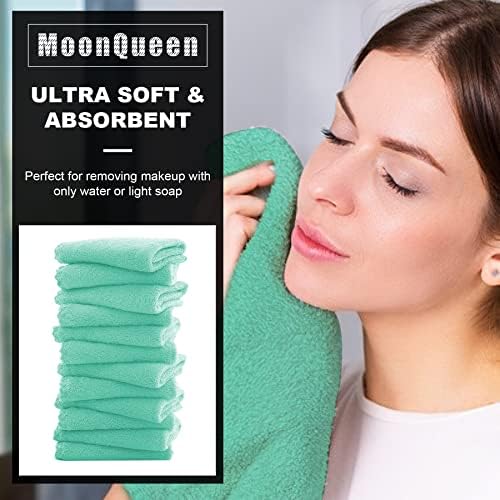 MOONQUEEN Microfiber Facial Cloths Fast Drying Washcloth 12 Pack - Image 2
