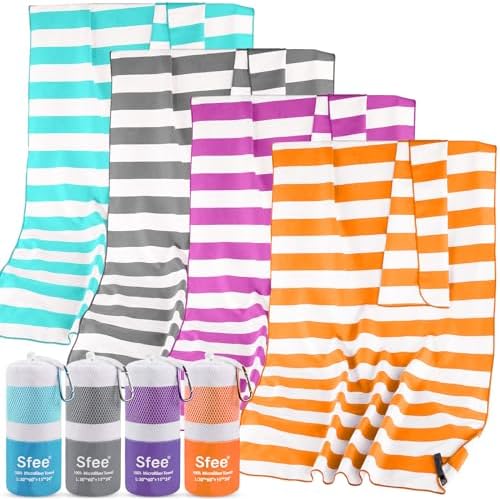 Sfee 2 in 1 Microfiber Oversized Beach Towel, Quick Dry Towel Travel Towel by Sfee