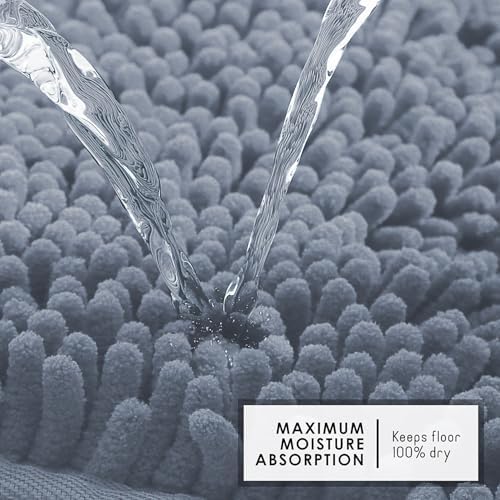 Hearth & Harbor Bathroom Rugs, Chenille Bath Mat - Image 7