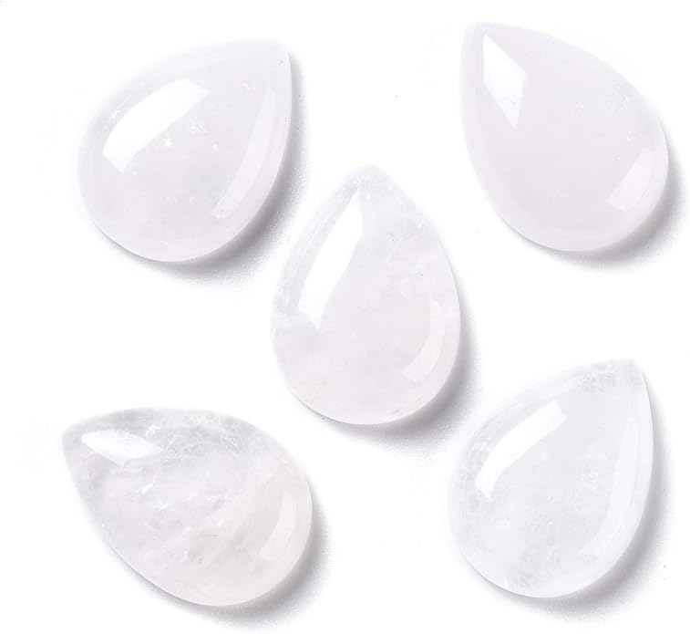 Fashewelry Natural Teardrop Flat Back Cabochons Beads by FASHEWELRY