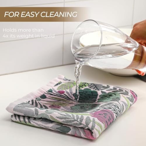 Cotton Vintage Flower Dish Towels, 16x15 Inch - Image 4