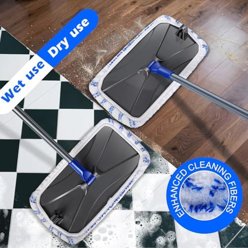 Hardwood Floor Mop, Extended Large Flat Floor Mop - Image 4