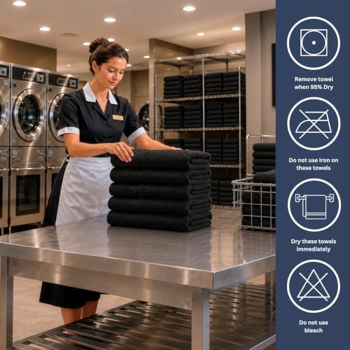 Bulk 72-Pack Premium Commercial Hand Towels, 600 GSM - Image 6