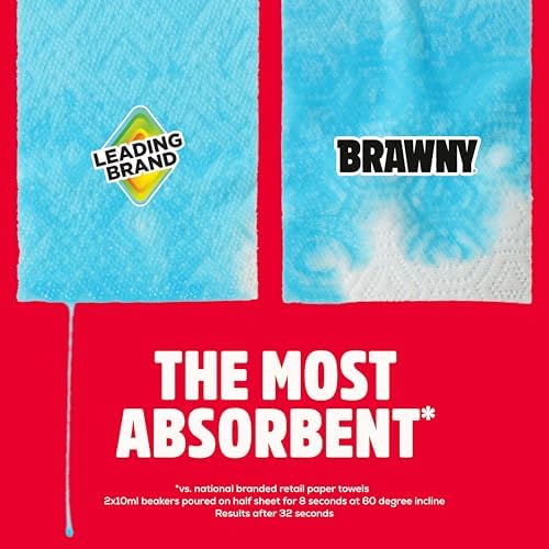 Brawny Tear-A-Square 3-Ply Paper Towels, 2 Double Rolls = 4 Regular Rolls - Image 5