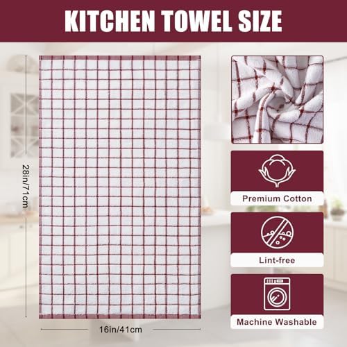 Homaxy Premium Kitchen Towels, Check Design - Image 3