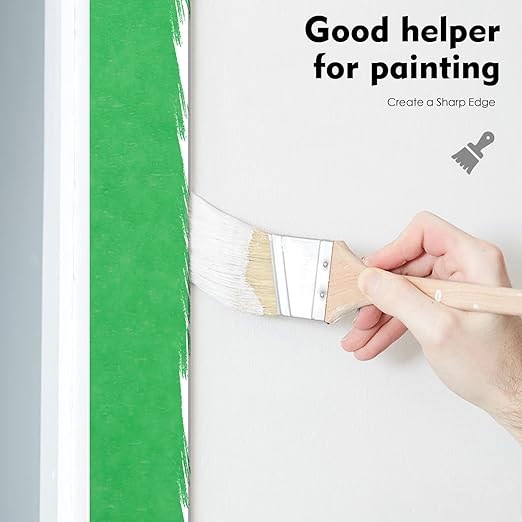 Green Painters Tape,1 inch x 60 Yards x 5 Rolls - Medium Adhesive Green Masking Tape for Painting,Labeling,DIY Crafting,Decoration and School Projects (300 Yards Total)