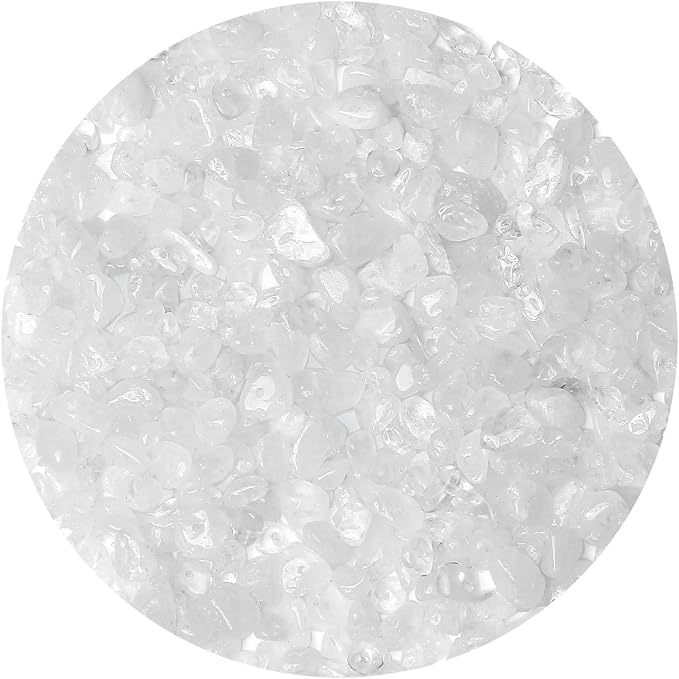 LAIDANLA Clear Quartz 400pcs Natural Chip Stone Beads 5-8mm Healing Crystal by LAIDANLA