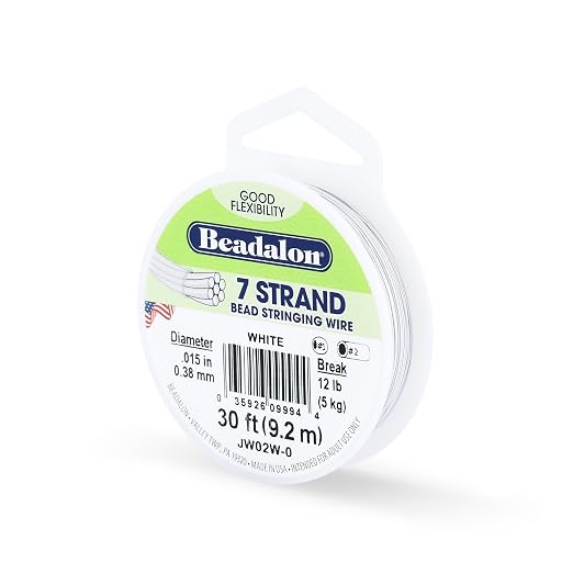 Beadalon 7-Strand Stainless Steel Beading Wire, Flexible & Durable Wire by Beadalon