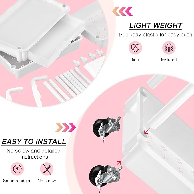 Goovilla 3 Tier Rolling Utility Cart Organizer - Image 3