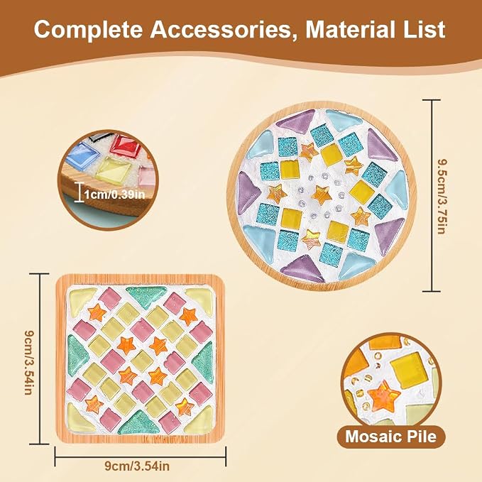 Adboros 10 Sets DIY Glass Mosaic Tiles - Image 3