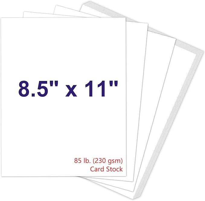 Joyberg 100P White Cardstock 8.5 x 11, 230gsm Cover Cardstock Paper, 85 Lb by Joyberg