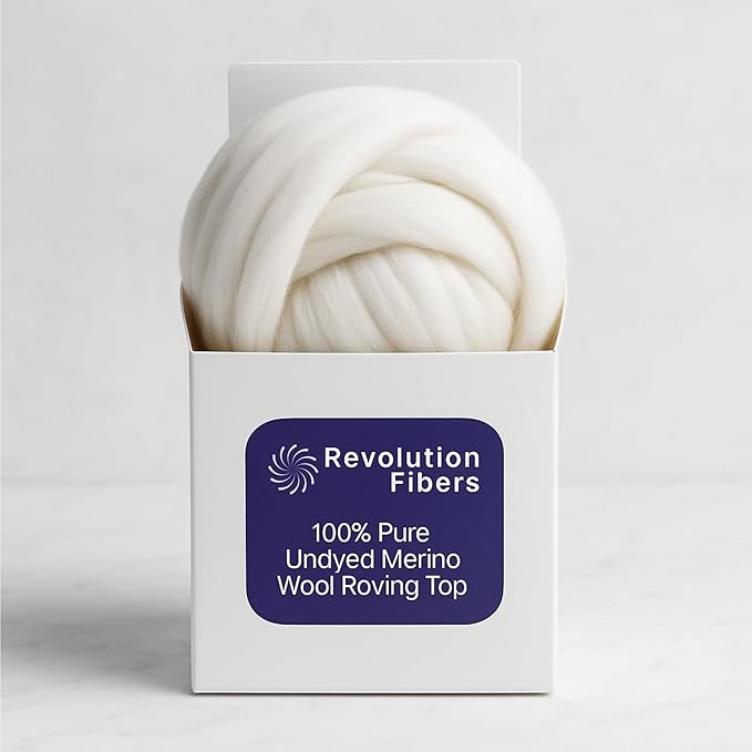 Revolution Fibers Merino Wool Roving 1 lb - Image 2