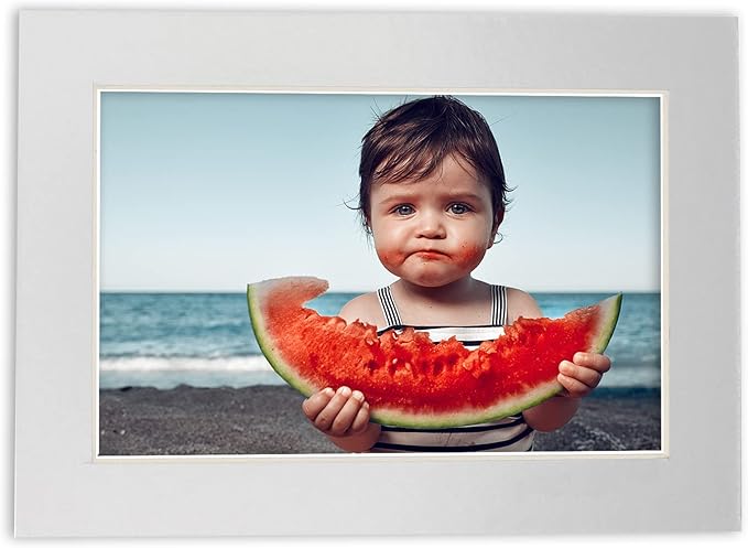 11x14 Mat for 8.5x11 Photo - Precut Metallic Silver Picture Matboard for Frames Measuring 11 x 14 Inches - Bevel Cut Matte to Display Art Measuring 8.5 x 11 Inches - Acid Free Pack of 25 MATS