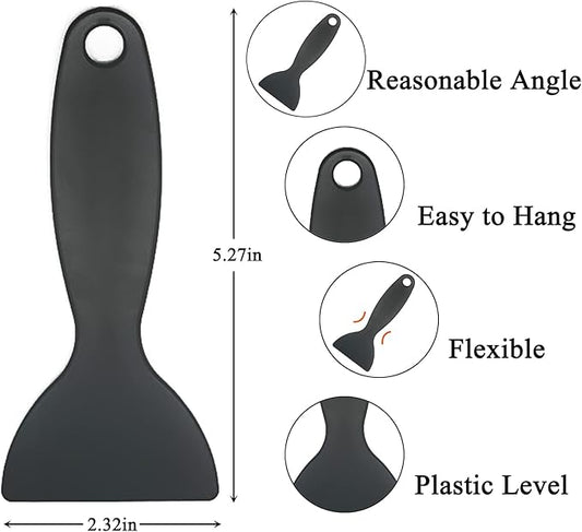 10pcs Plastic Spatula Paint Scrapers, Flexible Resin Scraper Putty Knife Air Bubble Remover Sticker Installation Tool for 3D Printing Resin Removal Spackling Patching Decal