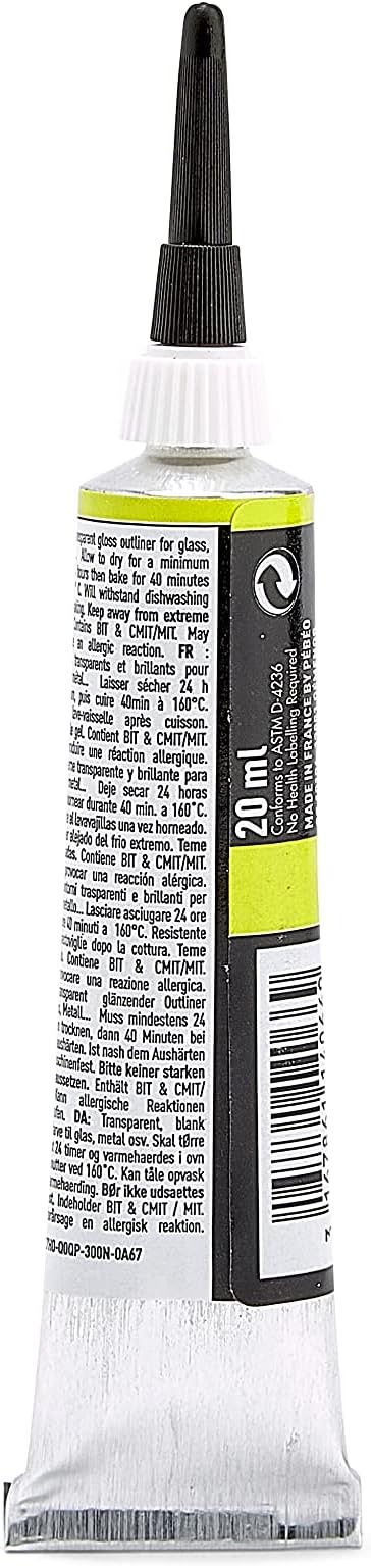 PEBEO Vitrea 160 Glass Paint Outliner, 0.67 Fl Oz, Ink Black - Image 3