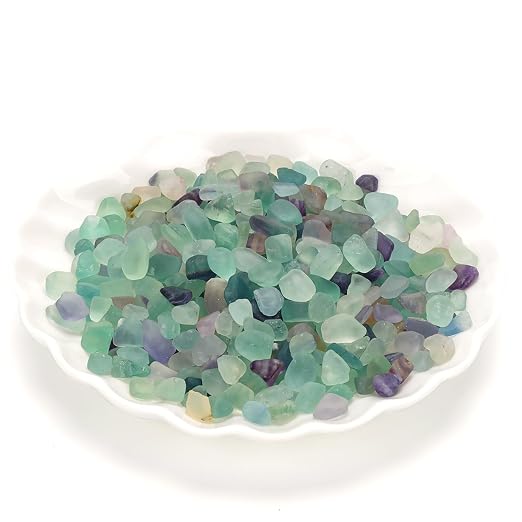 1 Lb Decorative Crystal Pebbles Irregular Shaped Fluorite Stones Small Tumbled - Image 4