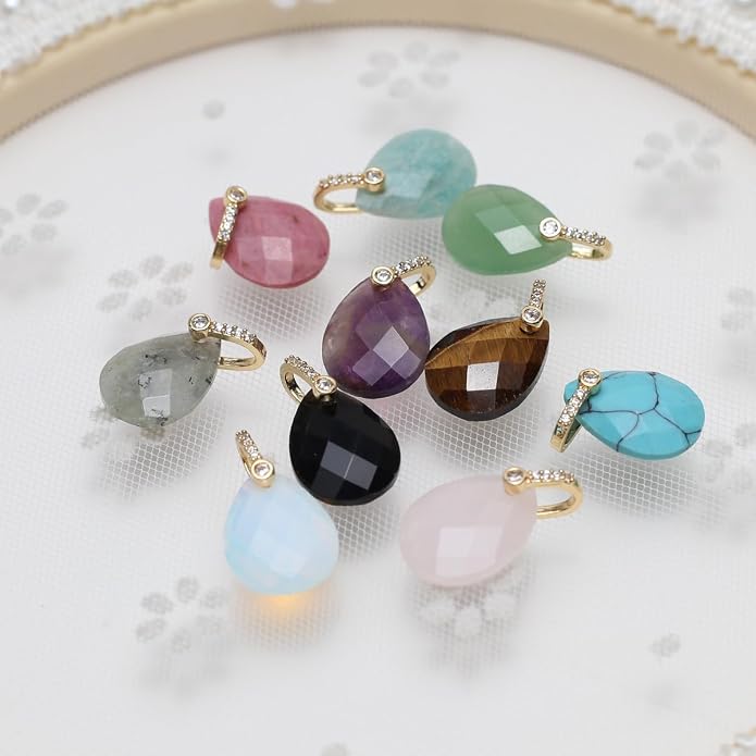 LE SKY Natural Stone Pendants Healing Crystal Gemstones - Image 5