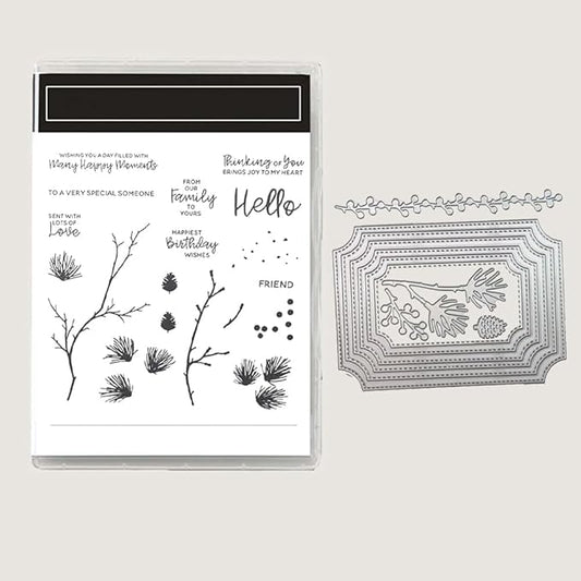 2025-2026 Stamps and Dies for Card Making, Stamps and Dies Set 2025 for Christmas and Halloween, Die Cut DIY Various Festivals Album Scrapbooking Birthdays Greeting Card (M4290)