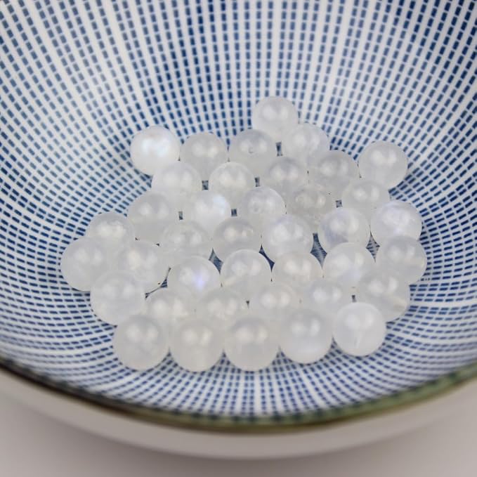 MJDCB Natural Round Stone Beads 6mm Blue Moonstone Loose Gemstone Beads - Image 7