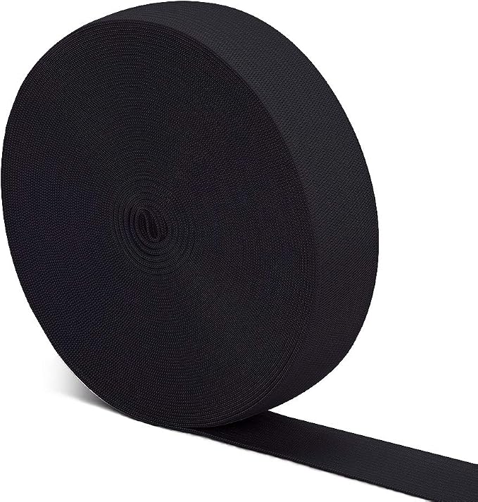 Black Elastic Bands for Wigs, 1 Inch 12 Yard High Elasticity Knit Spool Sewing by Airisoer