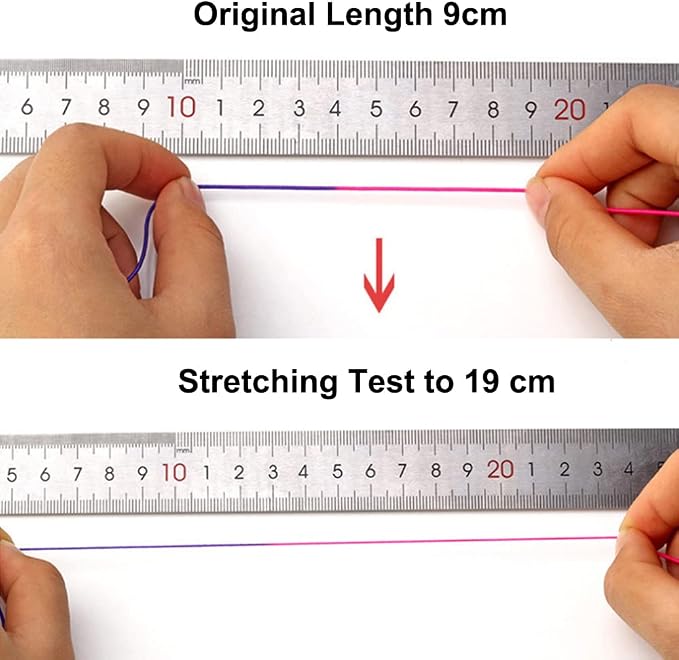 LUSTEMBER 1mm Bracelet String Elastic String, 330 Feet Sturdy Durable Rainbow - Image 4