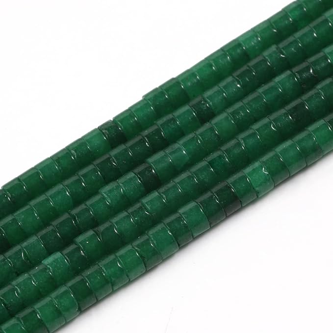 150Pcs 4×2mm Natural Green Agate Spacer Stone Beads by Nitopupu