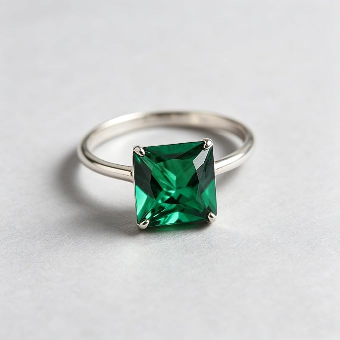 Emerald Green Color Cubic Zirconia Loose Beads Unset - Image 5