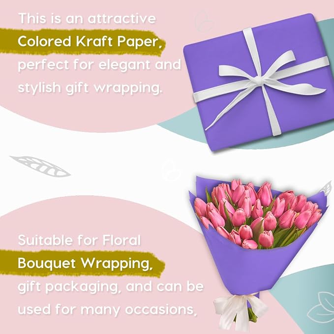PerkHomy Purple Kraft Paper Roll 17.5" x 960" - Image 4
