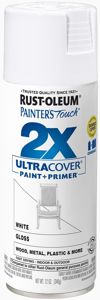 Rust-Oleum Painter's Touch 2X Ultra Cover Spray Paint, Gloss White - Image 2