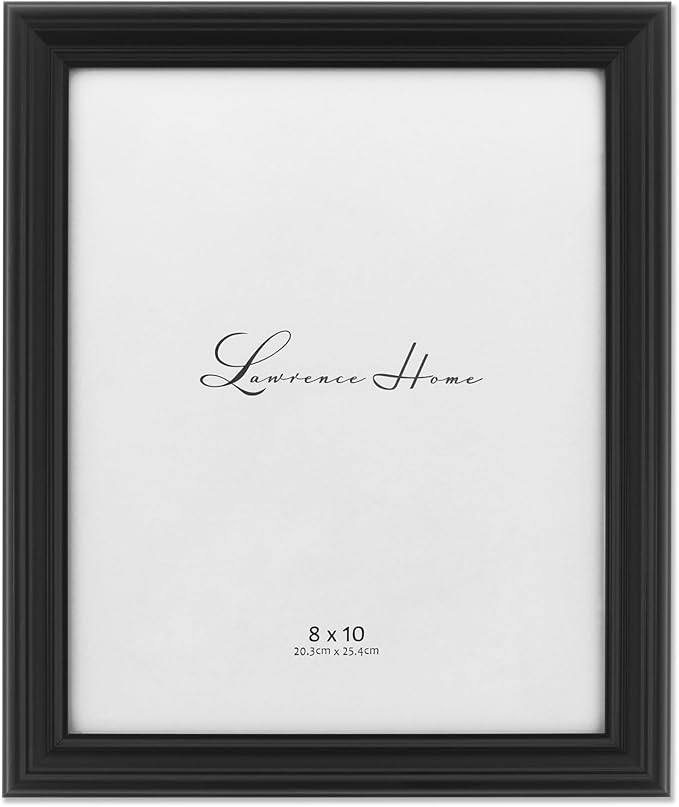 Lawrence Frames 8x10 Classic Detailed Black Picture Frame by LawrenceFrames