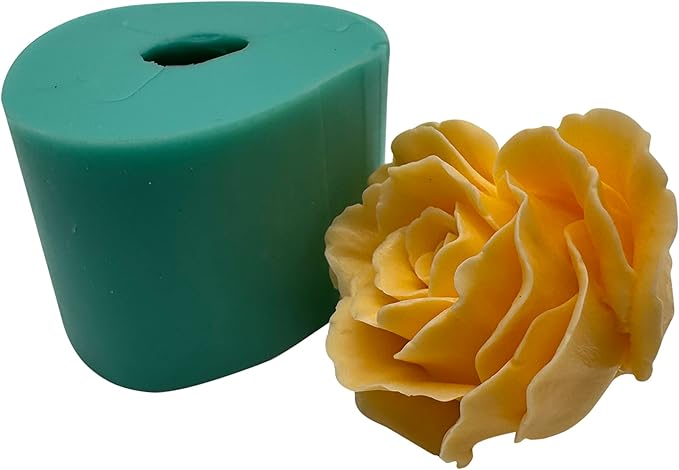 Heart Shape Blossoming Flower 3D Mold,DIY Crystal Epoxy Resin Silicone Molds, Polymer Clay Ceramic Mould, Aroma Plaster Stone Disffuer Mold, Scented Candle Wax Chocolate
