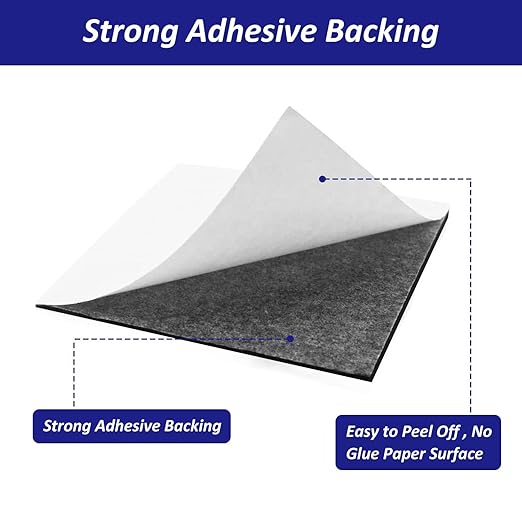 Foam Padding Sheets with Adhesive Backing - Self Stick Neoprene Insulation Foam,22PCS 1/16 Inch Thick X 4 Inch Long X 4 Inch Wide - Closed Cell Foam Sheet Square Pad