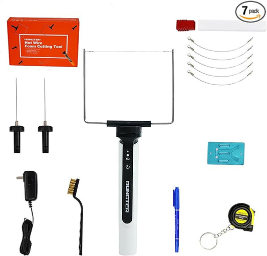 3 in 1 Hot Wire Foam Cutter Kit, White Foam Cutter Electric Foam Cutting Tool, Heated Foam Carving Knife Kit