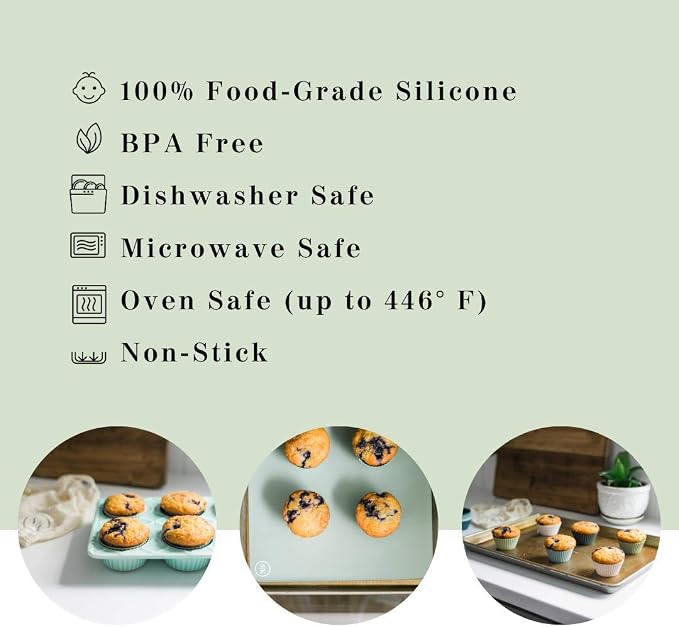 The Silicone Kitchen Reusable JUMBO Silicone Baking Cup, BPA Free, Dishwasher - Image 9