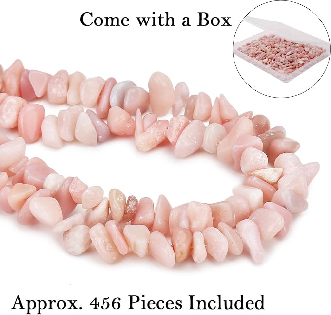 456 PCs Natural Chip Stone Beads, 5-8mm Irregular Multicolor Gemstones Loose - Image 2