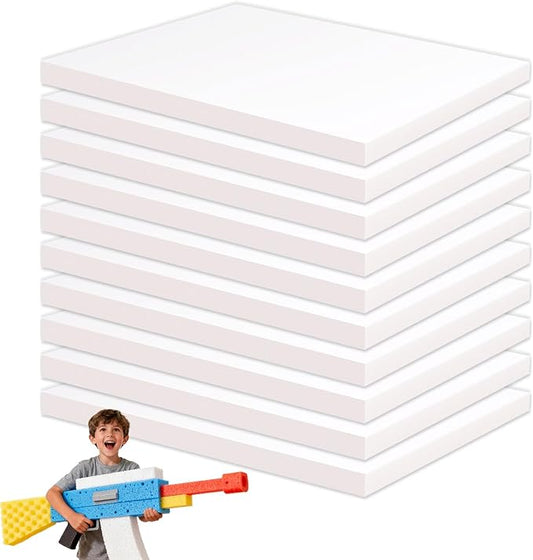 Gvereld High Density XPS Foam Board,10 Pack 11.7x7.8x0.4in Polystyrene Craft Foam Sheets, Rigid and Easy to Shape,DIY Modeling Art Projects, Party Decoration, Cosplay Prop Production, Heat Insulation
