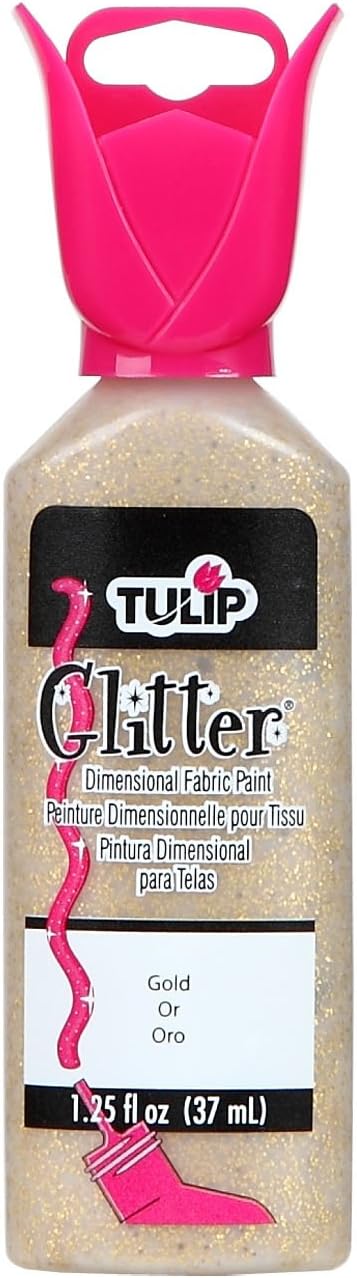 Tulip Dimensional Fabric Paint 1-1/4 Ounces-Glitter-Gold by Tulip