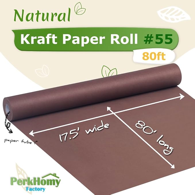 PerkHomy Coffee Kraft Paper Roll 17.5" x 960" - Image 2