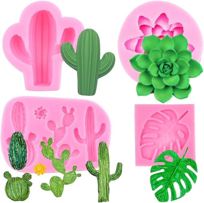 Cactus Silicone Molds Cacti Hawaiian Fondant Mold by AMBESTEE