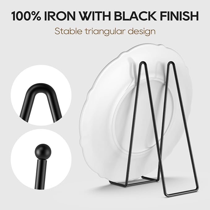 3 Pack 12 Inch Plate Stands for Display - Image 3