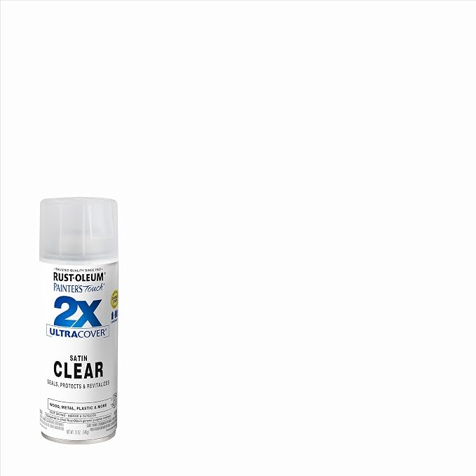 Rust-Oleum Painter's Touch 2X Ultra Cover Spray Paint, Satin Clear | Indoor and - Image 2