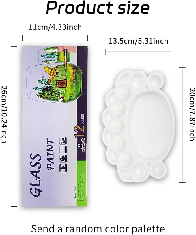 Premium Glass Paints for Glass Painting Stained Ceramic Paints Set Non Toxic - Image 7