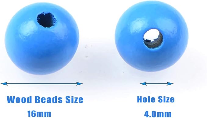 AD Beads Large Hole Wood Spacer Wooden Jewelry Making Bracelet Necklace - Image 2