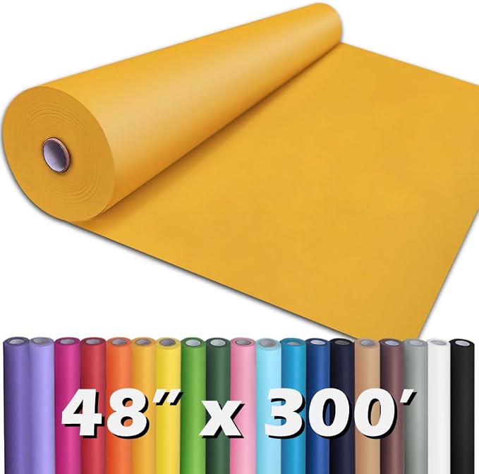 PerkHomy Orange Kraft Paper Roll 48" x 3 by PerkHomy